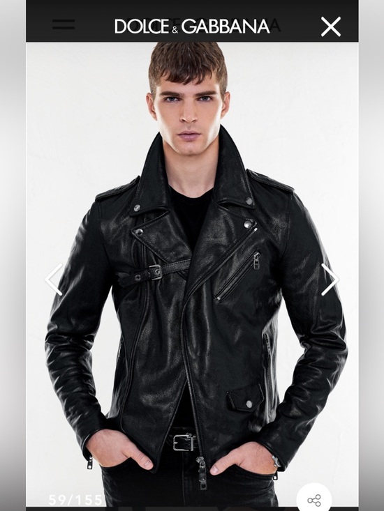 Dolce & Gabbana Other - Dolce & Gabbana Black Leather Bomber-Style Biker Jacket
